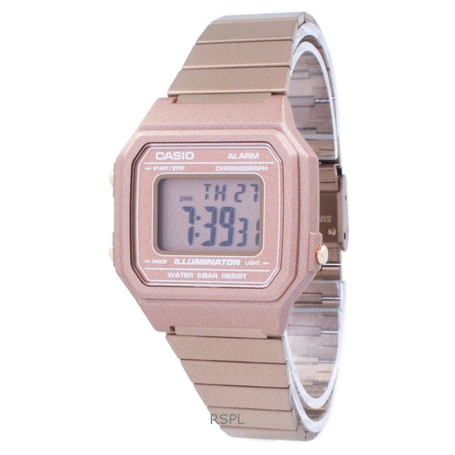 Refurbished Casio Vintage Digital Rose Gold Tone Stainless Steel Quartz B650WC-5A Unisex Watch