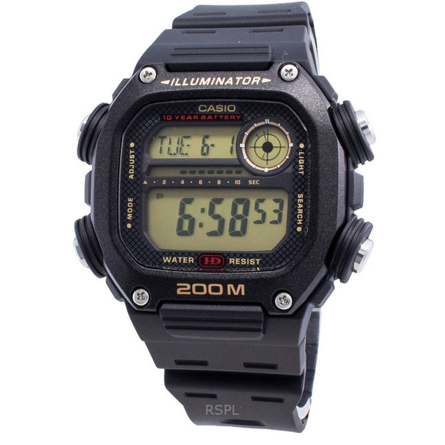 Refurbished Casio Digital Rubber Strap Quartz DW-291H-9AV 200M Men's Watch