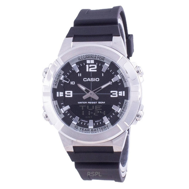Refurbished Casio Analog Digital Resin Strap Blue Dial Quartz AMW-870-1A Men's Watch