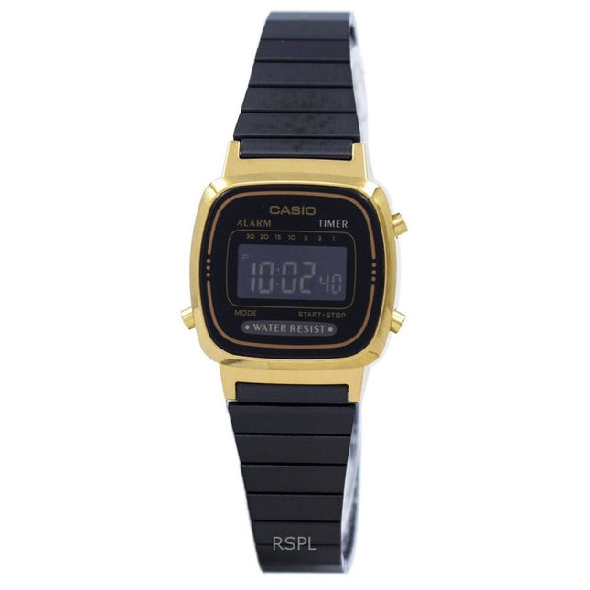 Refurbished Casio Vintage Digital Stainless Steel Quartz LA670WEGB-1B Women's Watch