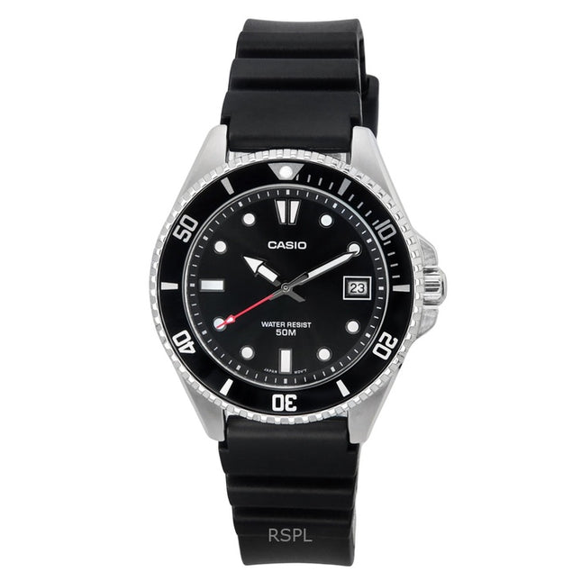 Refurbished Casio Standard Analog Resin Strap Black Dial Quartz MDV-10-1A1 Men's Watch