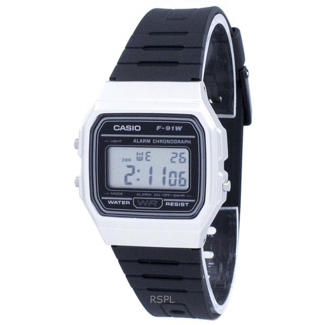 Refurbished Casio Vintage Digital Resin Strap Quartz F-91WM-7A Unisex Watch