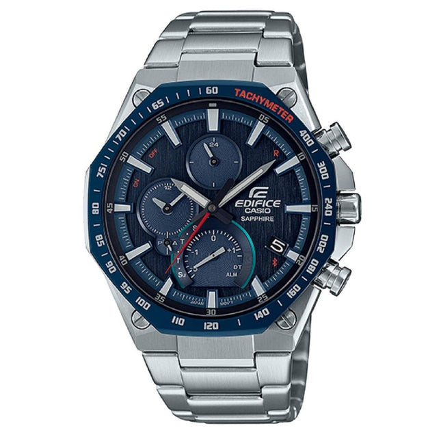 Refurbished Casio Edifice Bluetooth Tachymeter Analog Solar EQB-1100XDB-2A 100M Men's Watch