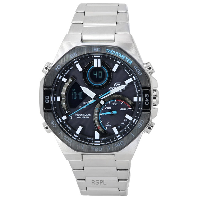 Refurbished Casio Edifice Mobile Link Analog Digital Grey Dial Solar ECB-950DB-1A 100M Men's Watch
