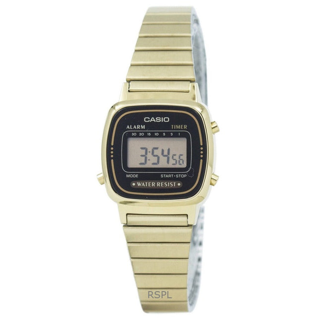 Refurbished Casio Digital Stainless Steel Alarm Timer LA670WGA-1DF Women's Watch