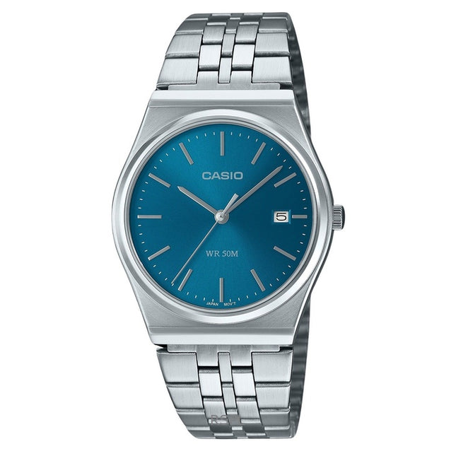 Refurbished Casio Standard Analog Stainless Steel Blue Dial Quartz MTP-B145D-2A2 Men's Watch