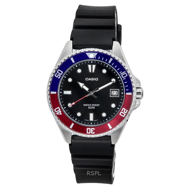 Refurbished Casio Standard Analog Resin Strap Black Dial Quartz MDV-10-1A2 Men's Watch