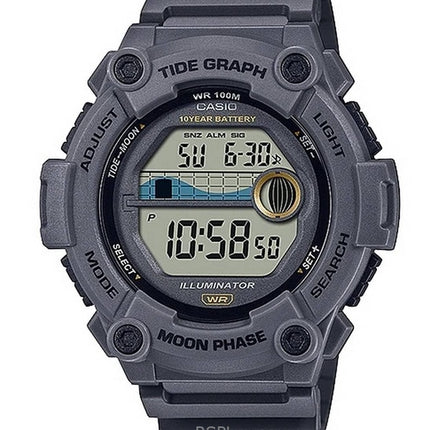 Refurbished Casio Youth Digital Tide Moon Phase Quartz WS-1300H-8AV 100M Men's Watch
