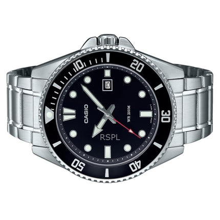 Refurbished Casio Standard Analog Stainless Steel Black Dial Quartz MDV-107D-1A1 200M Men's Watch
