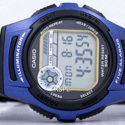 Casio Youth Digital 5 Alarms Illuminator W-213-2AVDF W-213-2AV Mens Watch