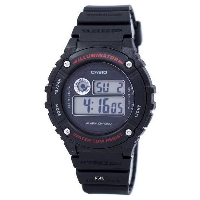 Casio Sports Illuminator Alarm Chrono Digital W-216H-1AV Men's Watch