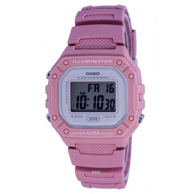 Casio Youth Digital Resin Quartz W-218HC-4A W218HC-4 Women's Watch