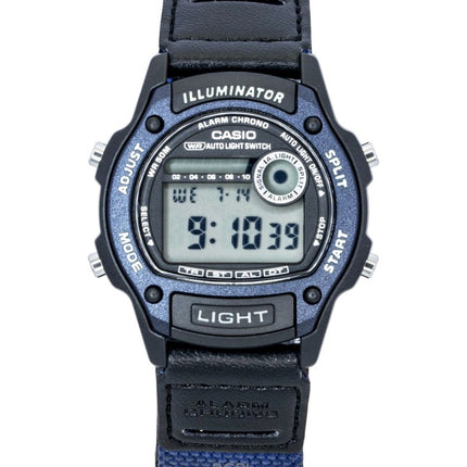 Casio Standard Digital Leather And Cloth Strap Quartz W-220HF-2AV Unisex Watch