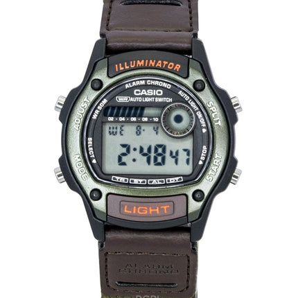 Casio Standard Digital Leather And Cloth Strap Quartz W-220HF-3AV Unisex Watch
