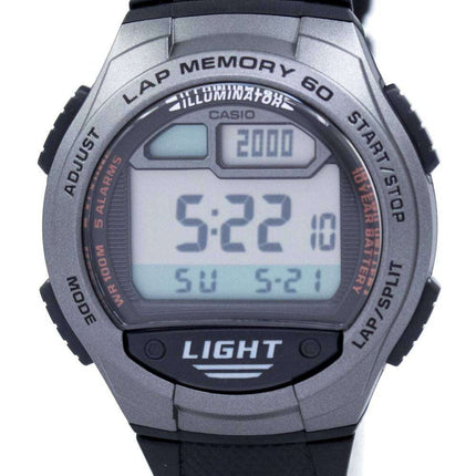 Casio Youth Illuminator Dual Time Digital W-734-1AV W734-1AV Men's Watch
