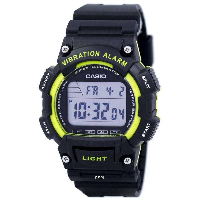Casio Super Illuminator Vibration Alarm Dual Time Digital W-736H-3AV W736H-3AV Men's Watch