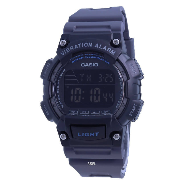 Casio Youth Resin Band Digital W-736H-8B W736H-8 100M Mens Watch