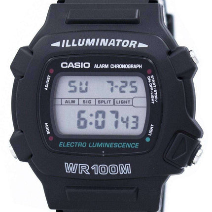 Casio Illuminator Electro Luminescence Chronograph Alarm W-740-1V Men's Watch