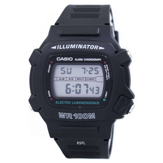 Casio Illuminator Electro Luminescence Chronograph Alarm W-740-1V Men's Watch
