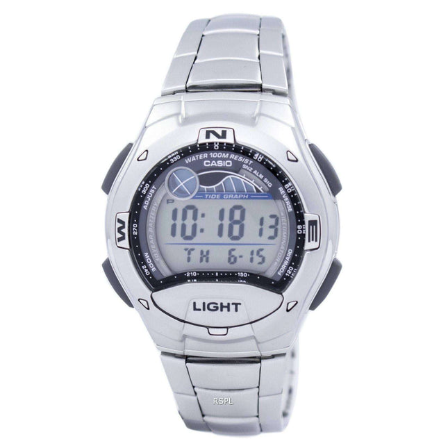 Casio Dual Time Alarm Tide Graph Digital W-753D-1AV W753D-1AV Men's Watch