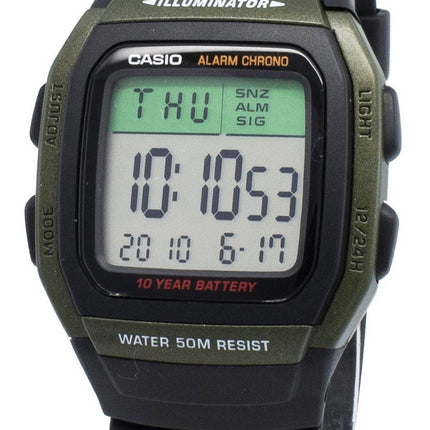 Casio Youth W-96H-3AV W96H-3AV Dual Time Chrono 10 Years Battery Men's Watch
