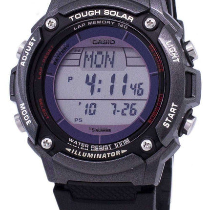 Casio Digital Tough Solar 5 Alarms Illuminator W-S200H-1BVDF Mens Watch