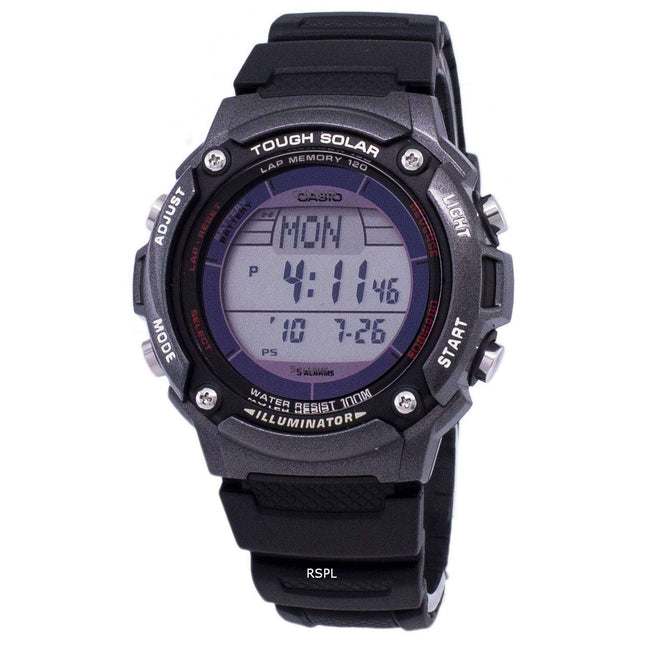 Casio Digital Tough Solar 5 Alarms Illuminator W-S200H-1BVDF Mens Watch
