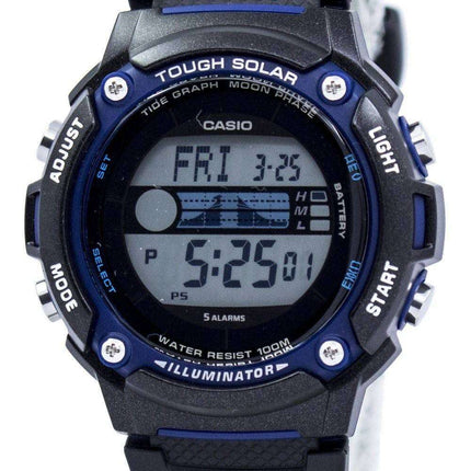 Casio Tough Solar Illuminator Tide Graph Moon Phase Digital W-S210H-1AV Men's Watch