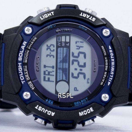 Casio Tough Solar Illuminator Tide Graph Moon Phase Digital W-S210H-1AV Men's Watch