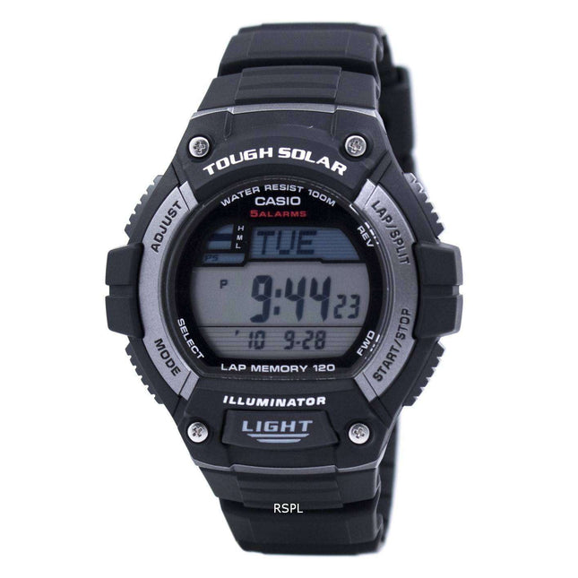 Casio Digital Tough Solar 5 Alarms W-S220-1AVDF Mens Watch