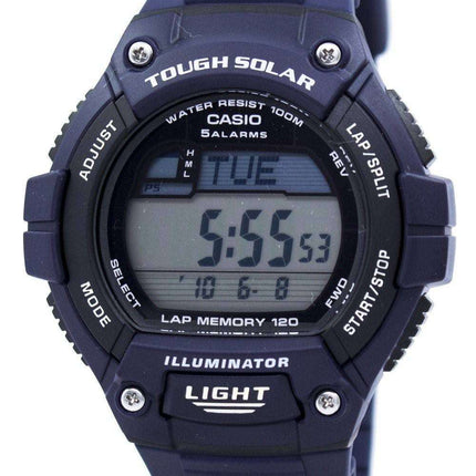 Casio Illuminator Tough Solar Lap Memory Alarm Digital W-S220-2AV Men's Watch