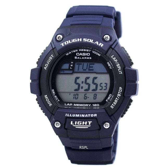 Casio Illuminator Tough Solar Lap Memory Alarm Digital W-S220-2AV Men's Watch