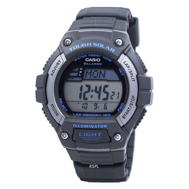 Casio Illuminator Tough Solar Lap Memory Alarm Digital W-S220-8AV Men's Watch
