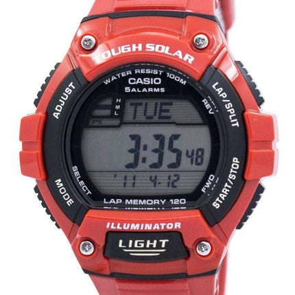 Casio Illuminator Tough Solar Lap Memory Alarm Digital W-S220C-4AV Men's Watch