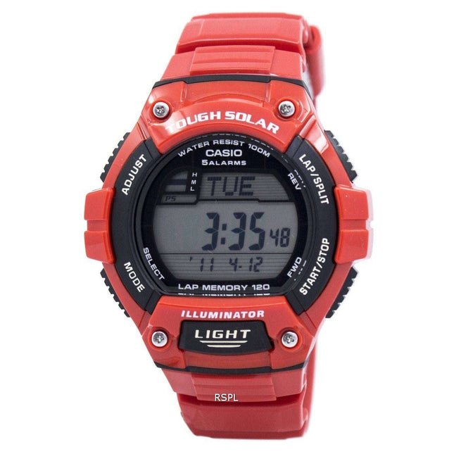Casio Illuminator Tough Solar Lap Memory Alarm Digital W-S220C-4AV Men's Watch