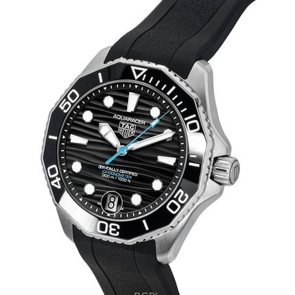 Tag Heuer Aquaracer Rubber Strap Black Dial Automatic Diver's WBP5110.FT6257 300M Men's Watch