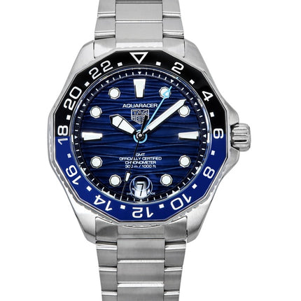 TAG Heuer Aquaracer Professional GMT Stainless Steel Blue Dial Automatic Diver's WBP5114.BA0013 300M Men's Watch