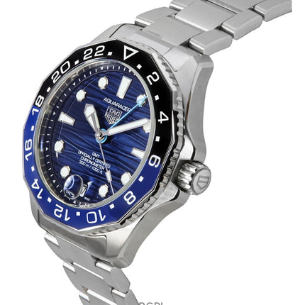 TAG Heuer Aquaracer Professional GMT Stainless Steel Blue Dial Automatic Diver's WBP5114.BA0013 300M Men's Watch