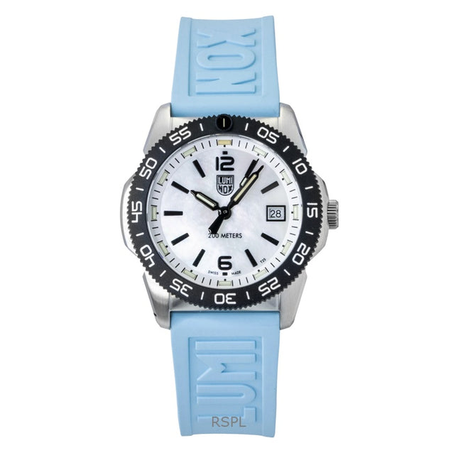 Luminox Pacific Diver Ripple Rubber Strap Mother Of Pearl Dial Quartz Diver's XS.3124M 200M Unisex Watch