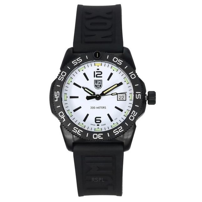 Luminox Pacific Diver Ripple Rubber Strap White Dial Quartz XS.3127M 200M Men's Watch