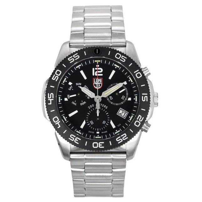 Luminox Pacific Diver Chronograph Stainless Steel Black Dial Quartz XS.3142 200M Men's Watch