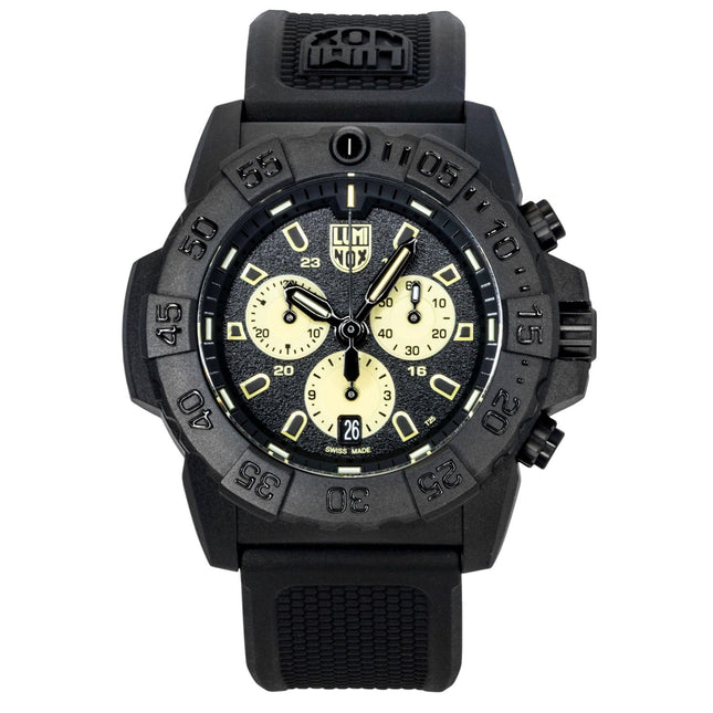 Luminox Navy Seal Chronograph Rubber Strap Black Dial Quartz Diver's XS.3587 200M Men's Watch