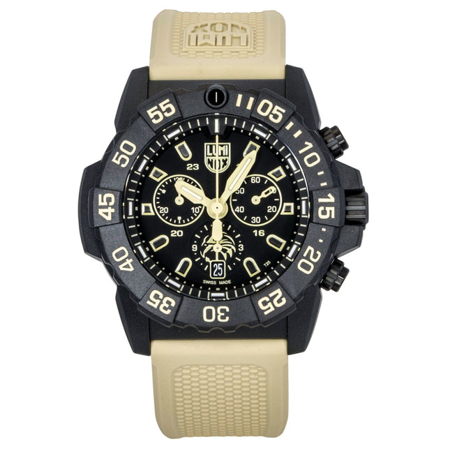 Luminox Navy Seal Chronograph Rubber Strap Black Dial Quartz Diver's XS.3590.NSF.2 200M Men's Watch