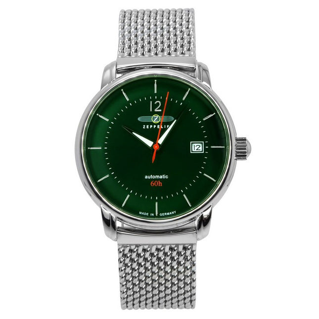 Zeppelin LZ120 Bodensee Stainless Steel Green Dial Automatic 8160M4 Men's Watch