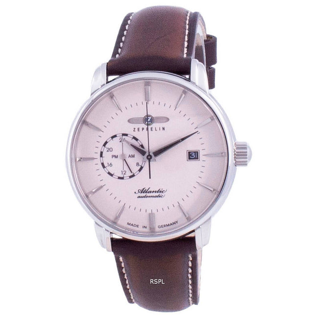 Zeppelin Atlantic Beige Dial Automatic 8470-5 84705 Mens Watch