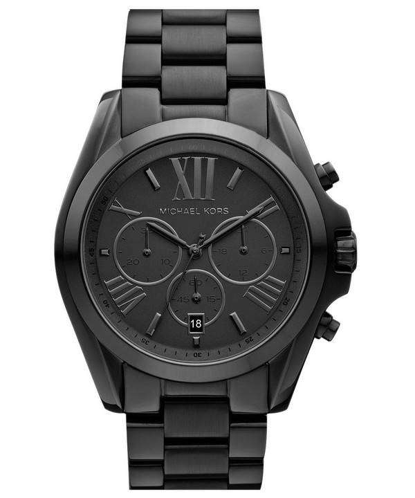 Michael Kors Bradshaw Chronograph Black Ion-plated MK5550 Unisex Watch ...