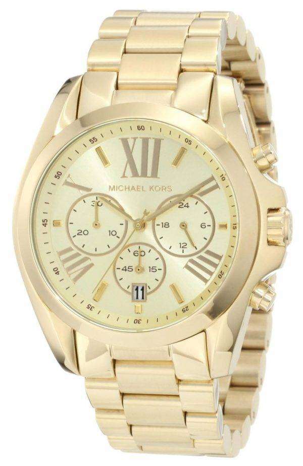 Michael Kors Bradshaw Chronograph Gold-Tone MK5605 Unisex Watch ...
