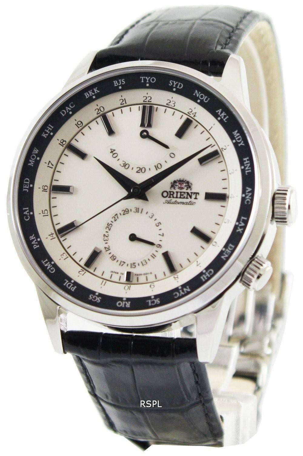 Orient Automatic 21 Jewels World Time Power Reserve FA06003Y Mens Watch - DownUnderWatches