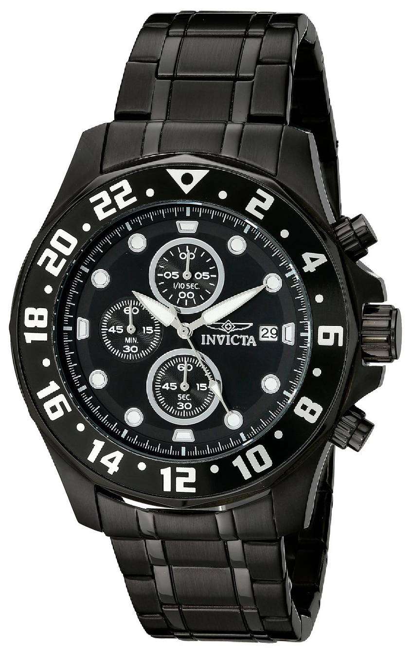 Invicta Specialty Chronograph Black Dial IP Stainless Steel 15945 Men's ...