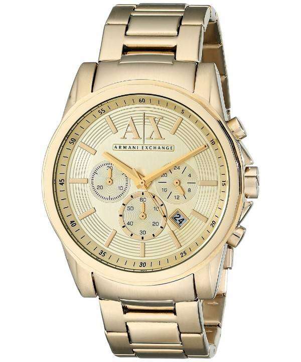 Armani Exchange Quartz Chronograph Gold Tone AX2099 Men's Watch ...